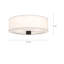Plafonnier semi-encastré 3 lumières 24,125 po Theo-66310809