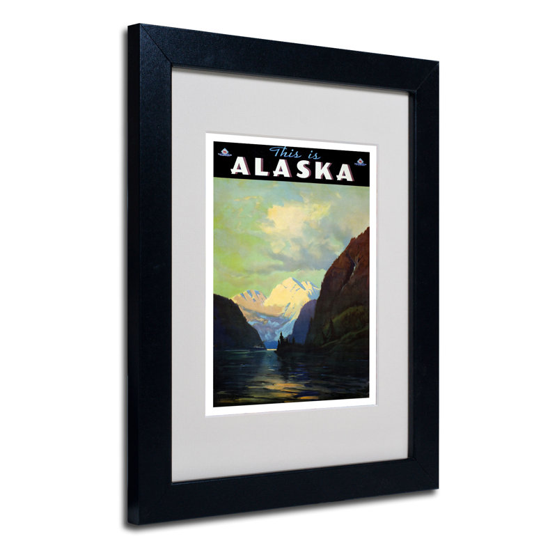 « trav alaska », reproduction sur toile encadrée, H 14 po x l 11 po x P 0,5 po, Noir