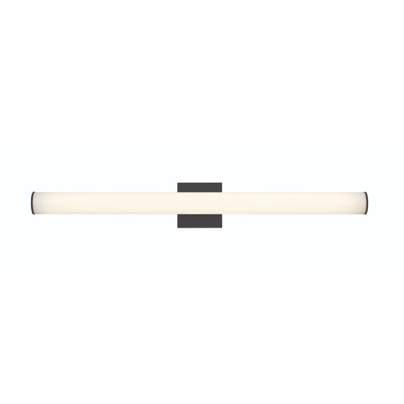 Éclairage pour meuble-lavabo rond 27W Stepridge, Noir mat, H 2,5 po x l 36 po x P 2,5 po