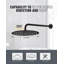 9-Spray 12 In. Dual Shower Head And Handheld Shower Head Wall Mounted With 1.8 GPM In Matte Black