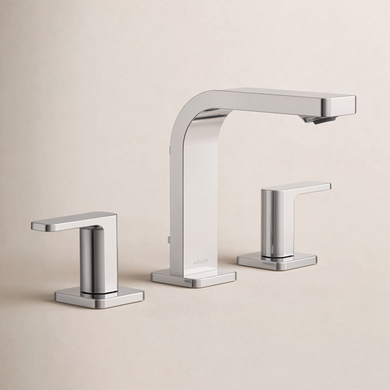 Parallel™Widespread Bathroom Faucet, 3-Hole Two Lever Handle Bathroom Sink Faucet, 1.2 GPM, Polished Chrome, 1.2 GPM