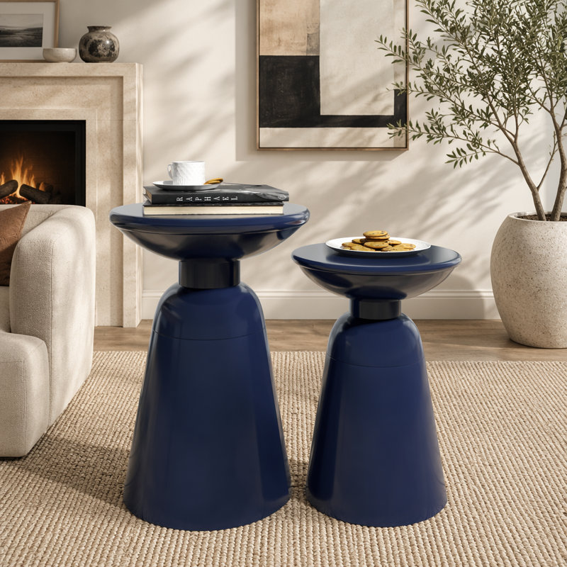 Table d'appoint Caneisha, Bleu marine