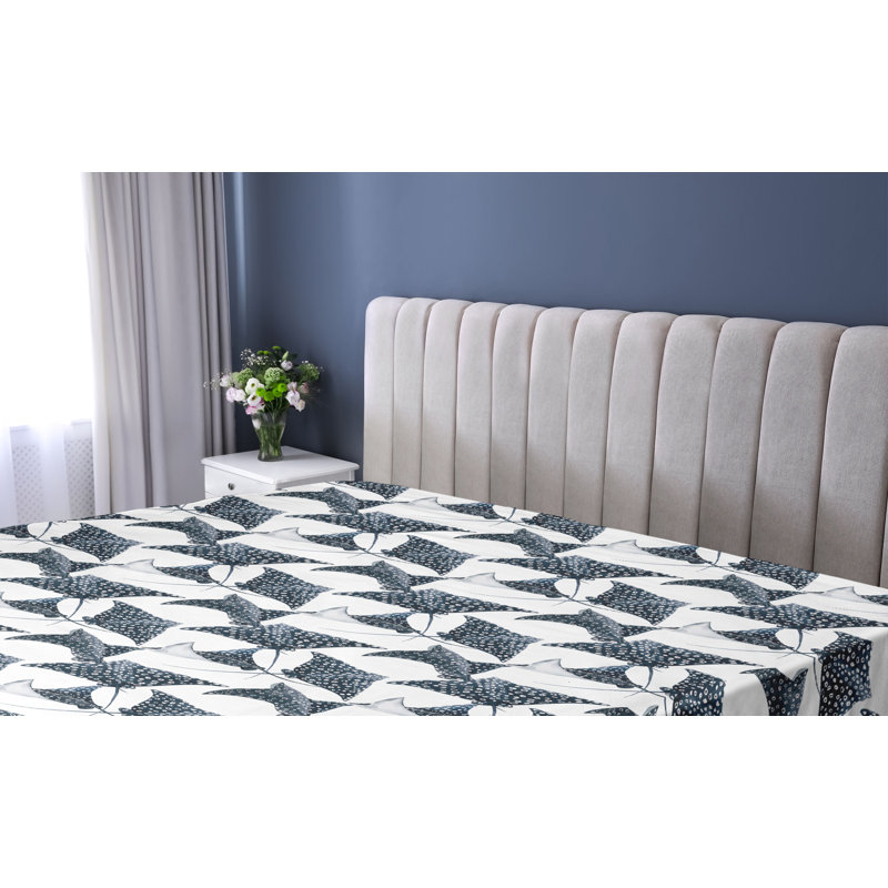 Drap-housse bleu marine Ambesonne, Full Fitted Sheet