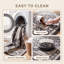 Tapis Farleigh traditionnel de style persan audacieux, gris ivoire et beige, lavable à la machine, antidérapant, à poils courts, pour l'intérieur et l'extérieur, adapté aux animaux domestiques, idéal pour le salon, la chambre, la salle à manger, l'entrée, le couloir ou le bureau.-477002947