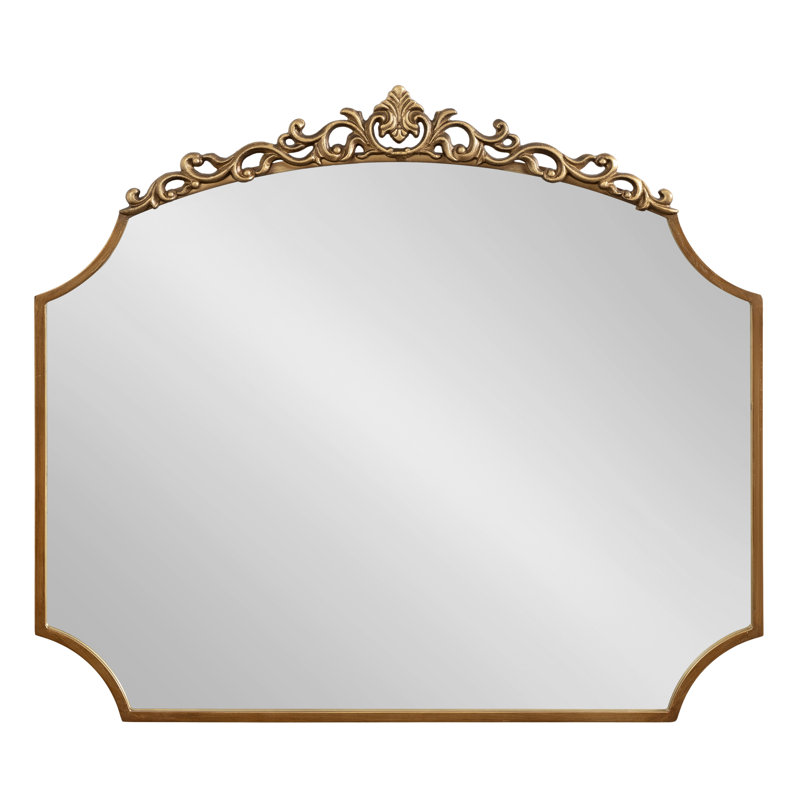 Jervaris Ornate Scalloped Wall Mirror, 32" x 36"