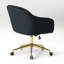 Channel Tufted Velvet Upholstered Desk Chair-101215810