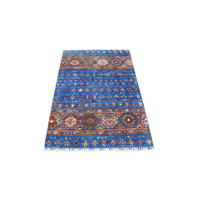 Channay One-of-a-Kind 3'3" X 5' Wool Area Rug in Blue