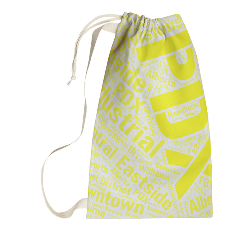 Laundry Hamper with Handles, Small (29" H x 18" W x 1.5" D), Portland, Yellow