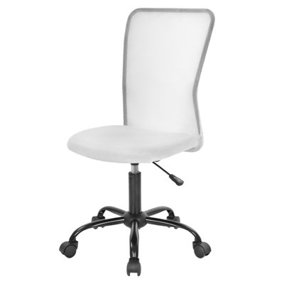 Home Office Chair Mid Back Mesh Desk Chair Armless Computer Chair Ergonomic Task Rolling Swivel Chair Back Support Adjustable Modern Chair With Lumbar