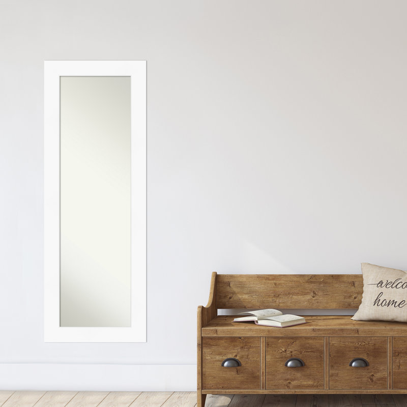 Miroir de porte non biseauté Petronia, Blanc armoire