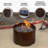 Heavy-Duty Portable Propane Fire Pit - 20” Solid Steel Firepit with Lid