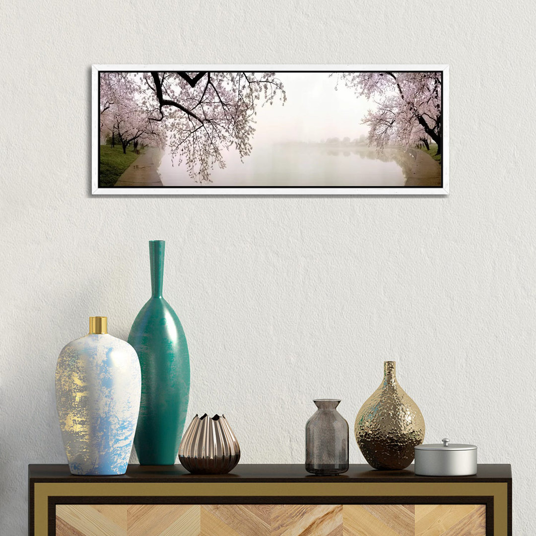 Cherry Blossoms At The LakesideWashington DC, USA von Panoramic Images - Floater Frame Panoramic Gallery-Wrapped Canvas ...