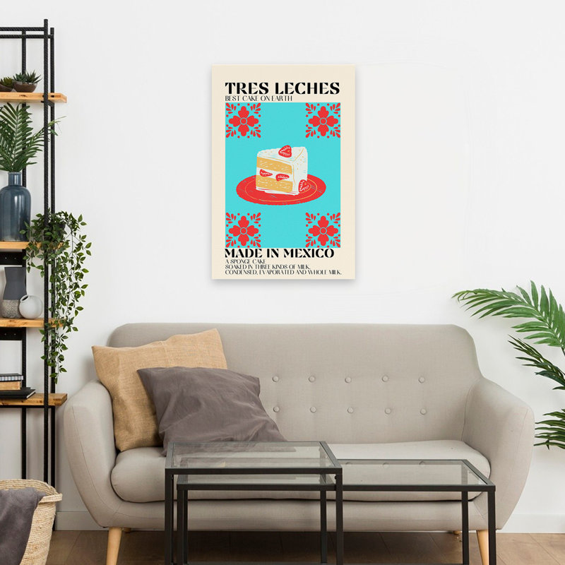 Tres Leches - Cuisine Design, Type Food Signs, art du Mexique, H 24 po x l 16 po