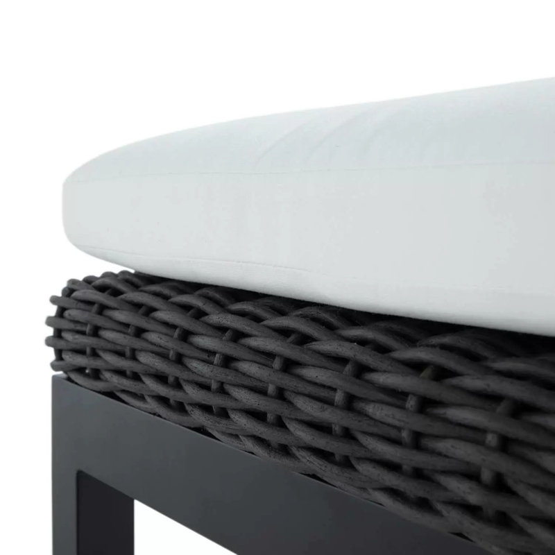 Montecito Woven N-Dura Resin Wicker Outdoor Dining Side Chair - Onyx, Paper Sky, No