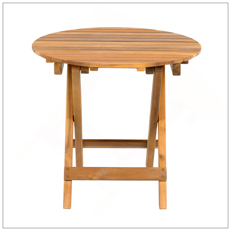 AUCUNE INSTALLATION REQUISE, PLATEAU EXTÉRIEUR EN BOIS ACACIA PLIABLE ET RÉGLABLE (FINITION Teck)