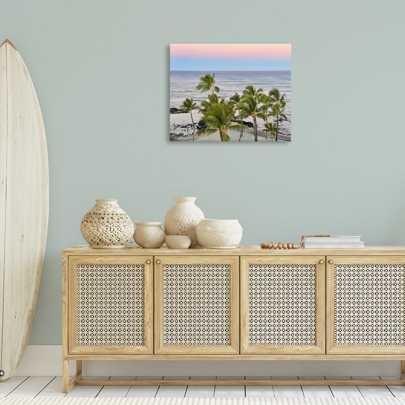 Art mural sur toile «Afprès Palms Horizon» par Kathy Mansfield, H 24 po x l 30 po