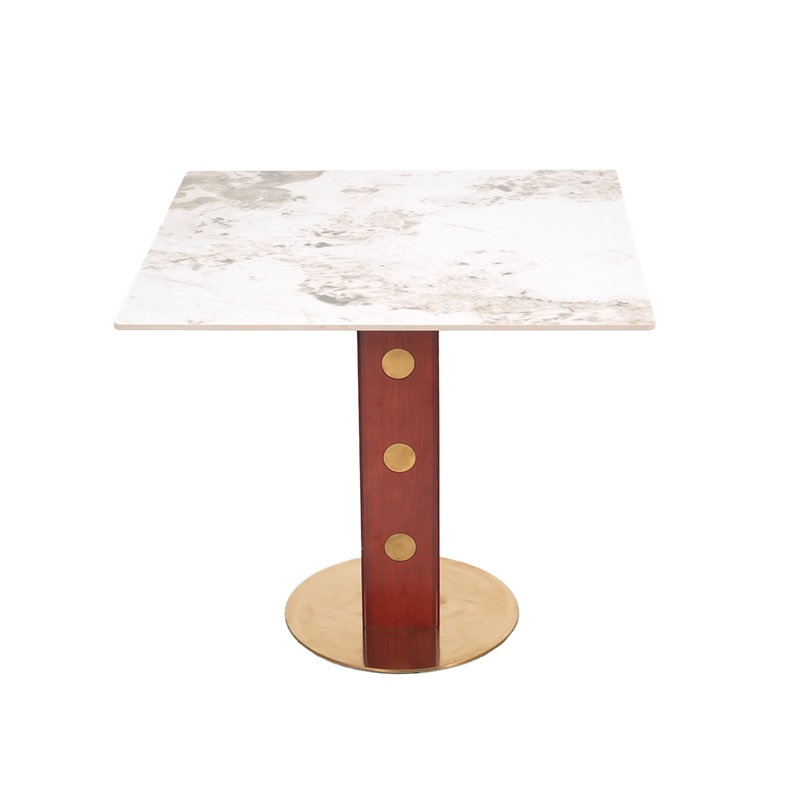 33.5"X 33.5" Square Pedestal Dining Table, Pandora