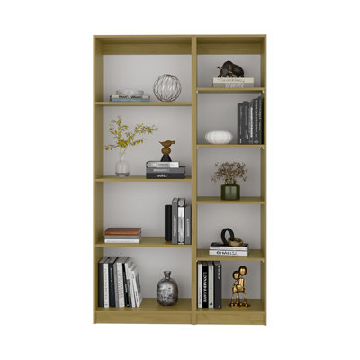 Ensemble de bibliothèque 2 pièces H 71,1 "- chêne naturel
