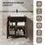 Meuble-lavabo sur pied simple 30 po avec comptoir en bois manufacturé avec lavabo et robinet