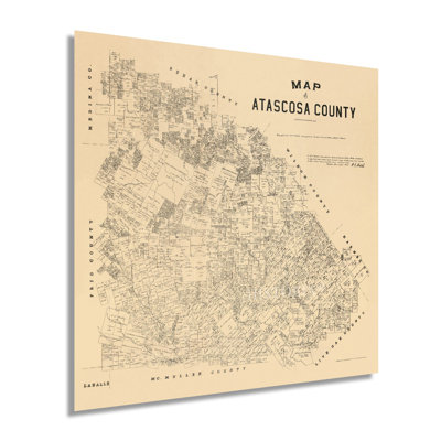 " 1879 Atascosa County Texas Map "