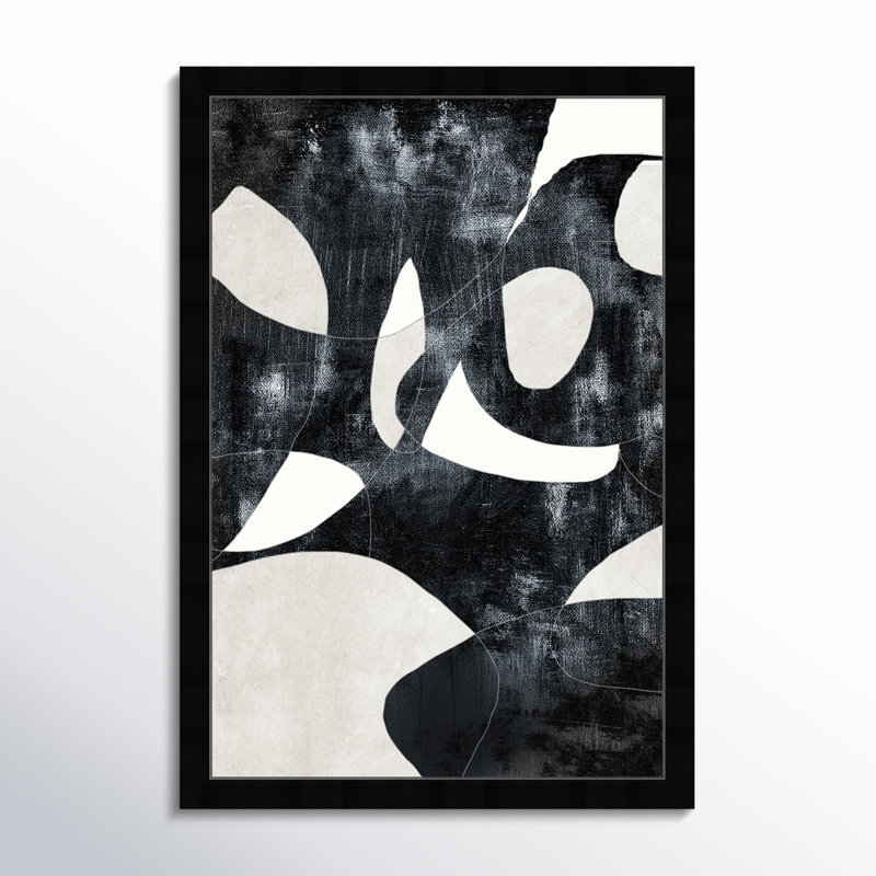 Abstrait «All Of Me», reproduction d'art géométrique murale, H 56 po x l 38 po, Cadre noir