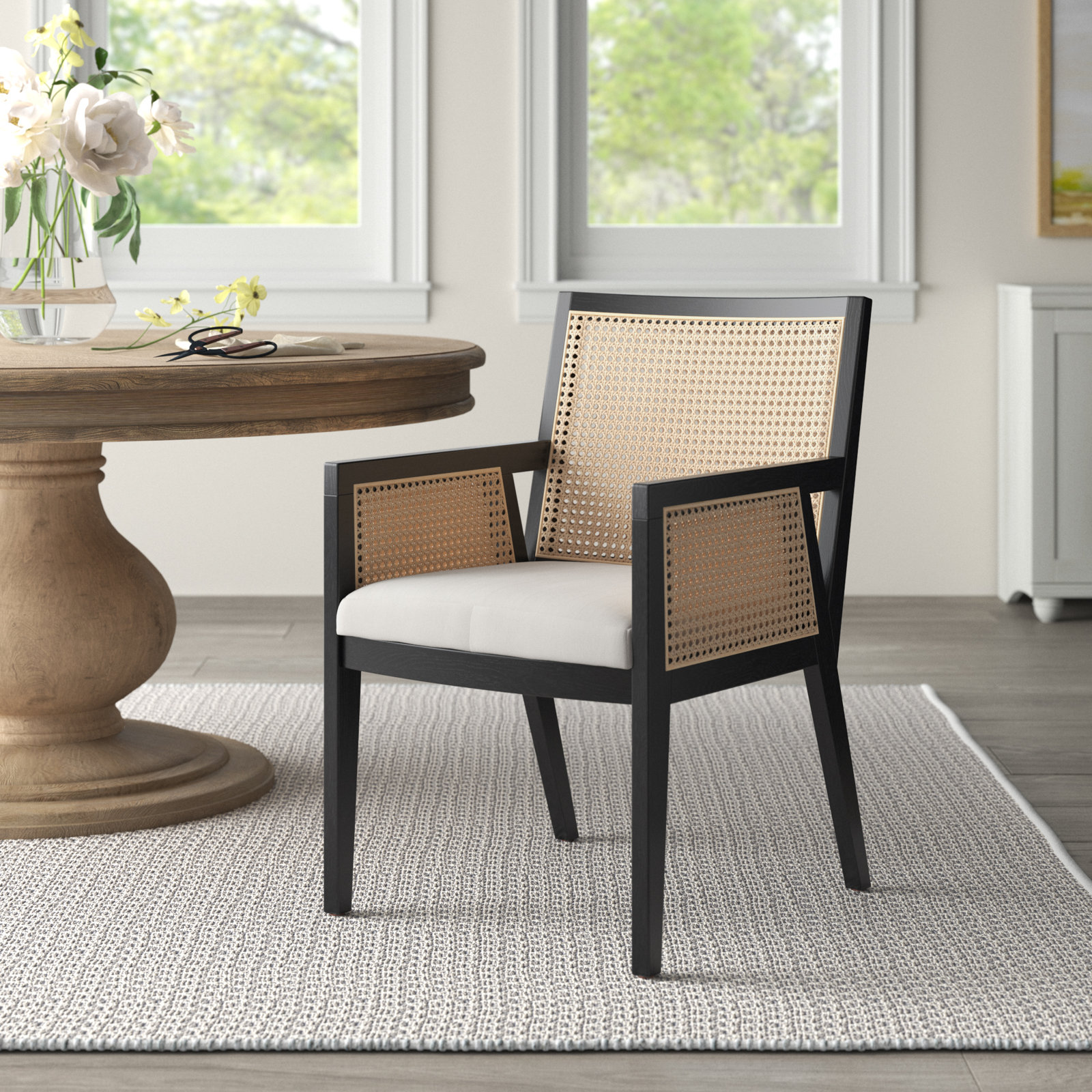 Aurora Dining Armchair, Natural