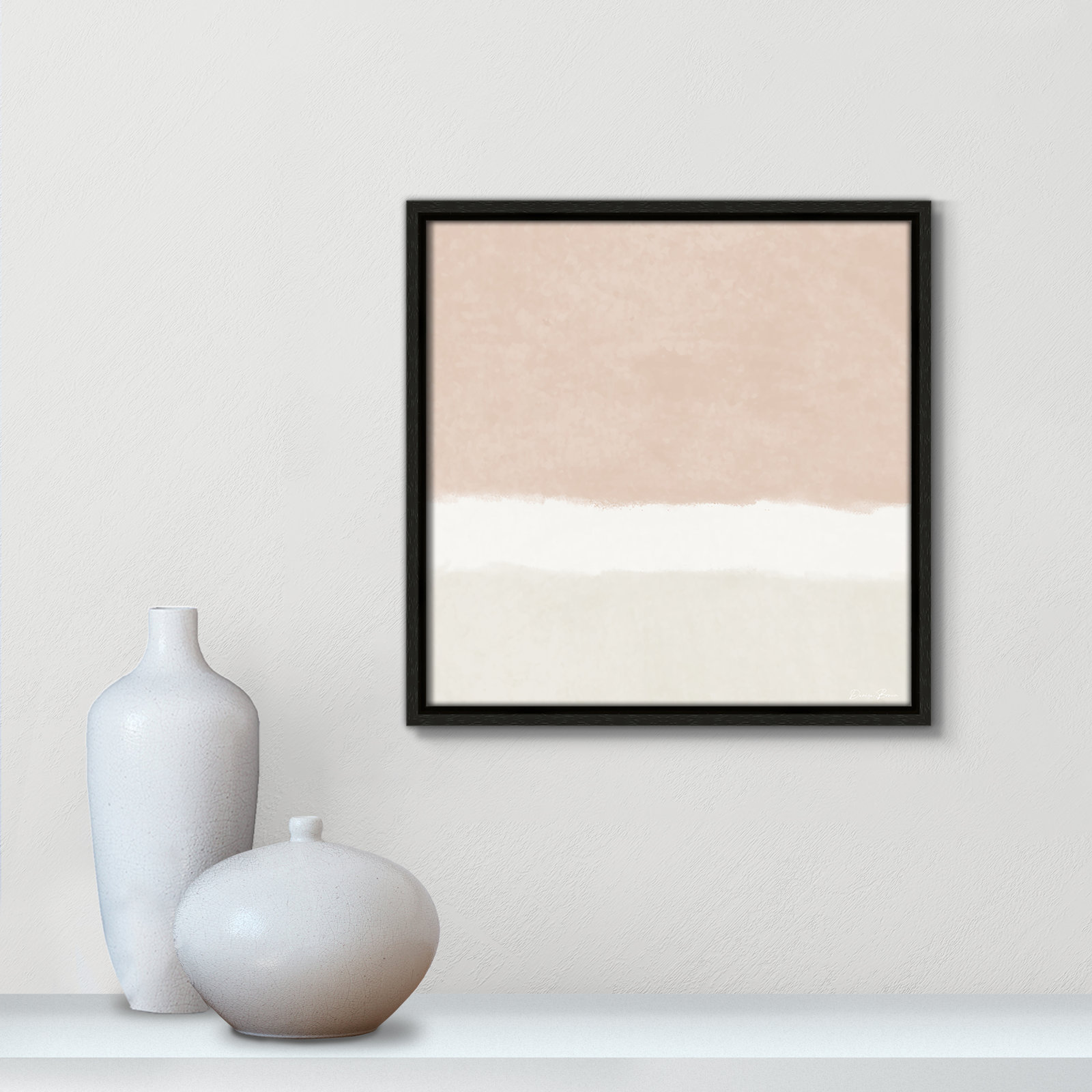 Willadeene "Slate 2" Print, 13.5" H x 13.5" W, Espresso Framed
