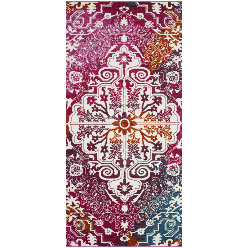 Tapis oriental Watercolor Performance, Tapis de couloir 2 pi 3 po x 8 pi