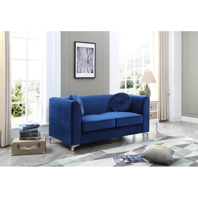Causeuse élégante bleu marine pour maisons modernes, Marine
