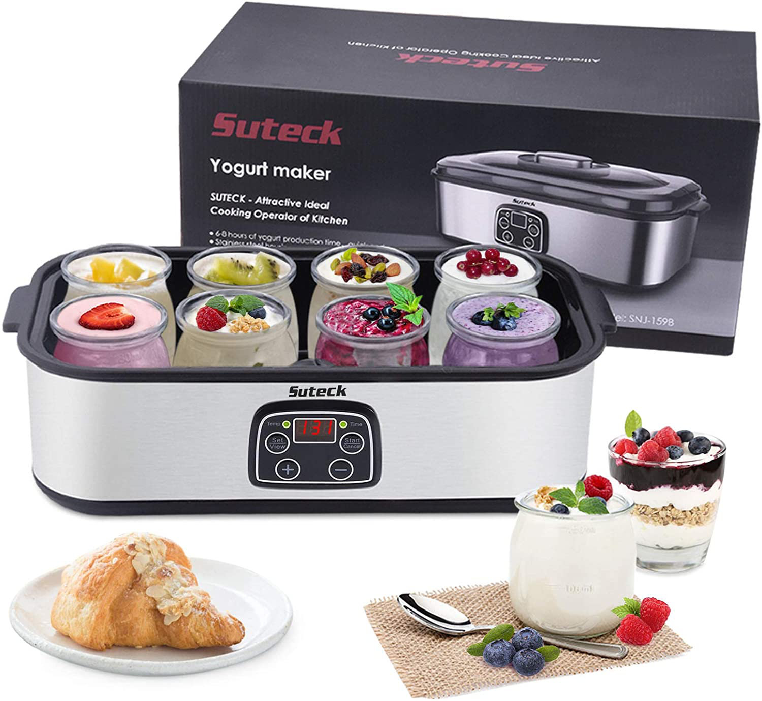 Suteck Yogurt Maker Automatic Digital Yoghurt Maker Machine & Reviews