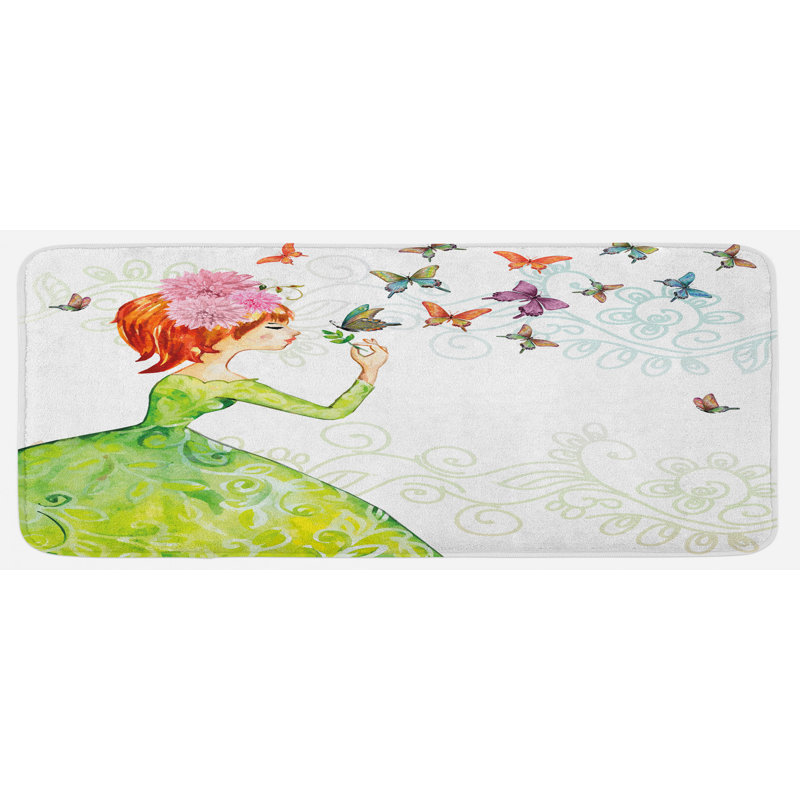 Tapis de cuisine papillon