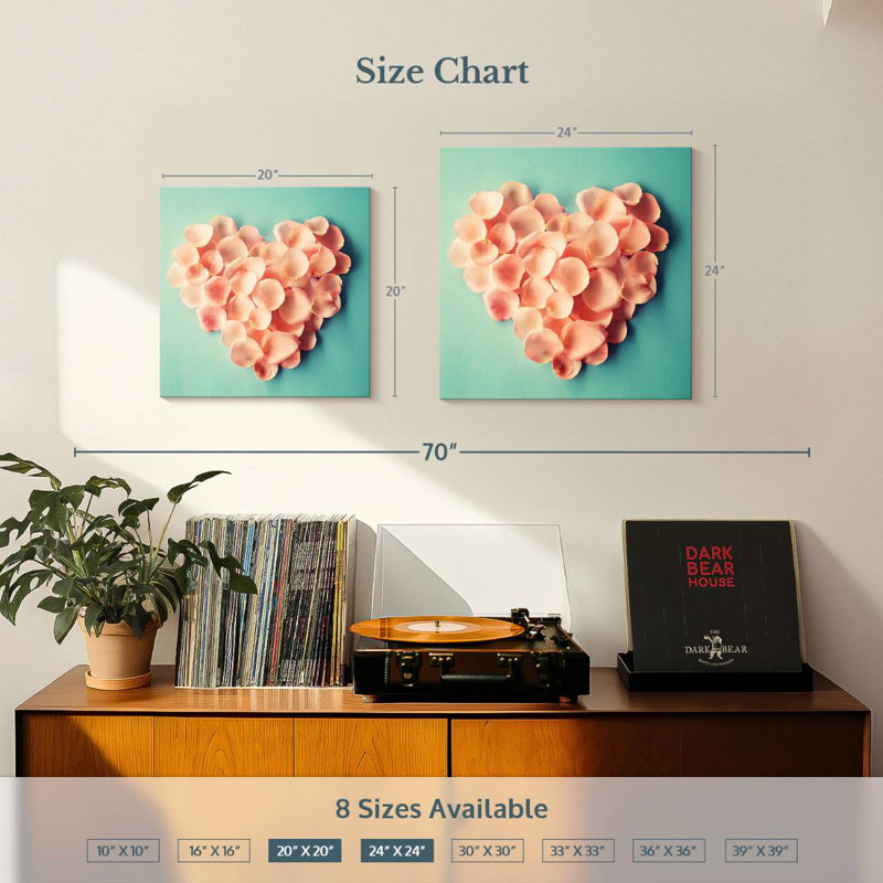 Hardie cœur rose, H 24 po x l 24 po