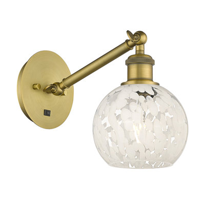Applique murale 1 lumière Ballston White Mouchette