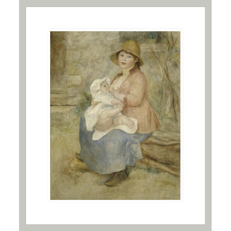 Maternité par Pierre-Auguste Renoir, impression giclée encadrée, 21,31 po H x 17,75 po L