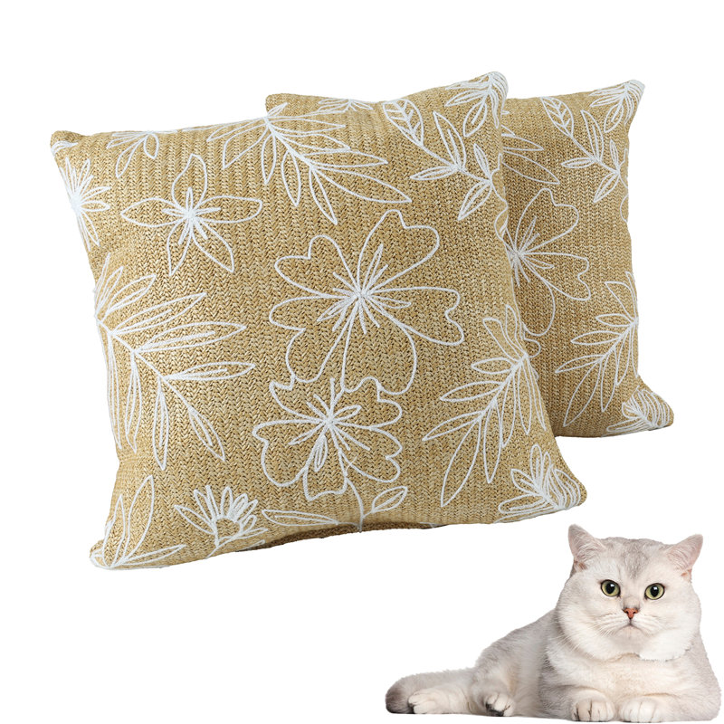 Ensemble de 2 coussins décoratifs, coussins de patio résistants à la décoloration, housses décoratives douces et confortables de 18 po x 18 po