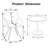 3-Piece 31.5" Round Pedestal Dining Set with Upholstered Swivel Armchairs for Small Spaces-965230952-965230954