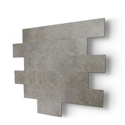 24" L x 12" H Tounge & Groove Grout-Free Shower Wall Tiles