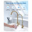 Robinet de filtre de cuisine en acier brossé or - Distributeur d'eau potable à osmose inverse en acier inoxydable avec valve en laiton