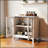 Kitchen cabinet with double glass doors