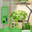 Support pour plante d'intérieur 62 po avec lumières de culture, support à 8 niveaux en forme de pointes pour le salon, le patio et le balcon
