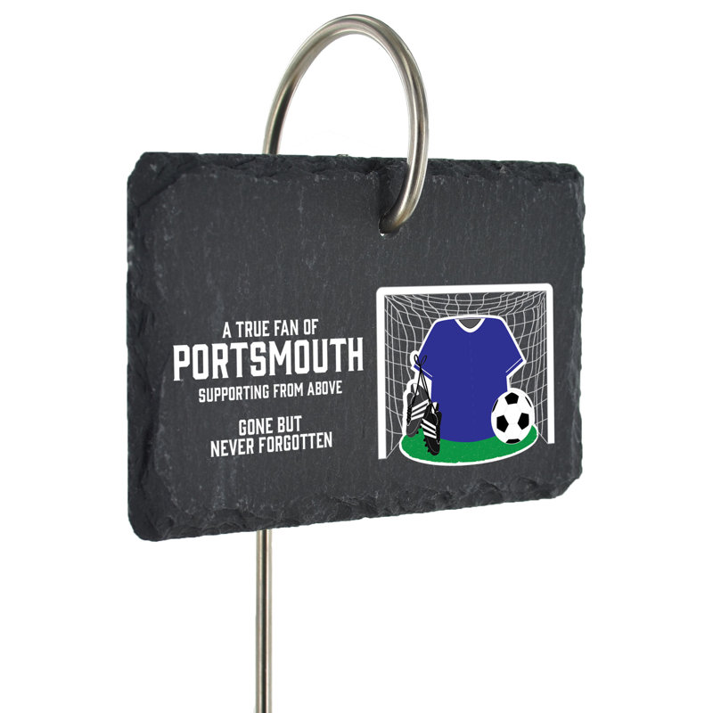 Blima Portsmouth Fan Football Slate Grave Marker Memorial Plaque