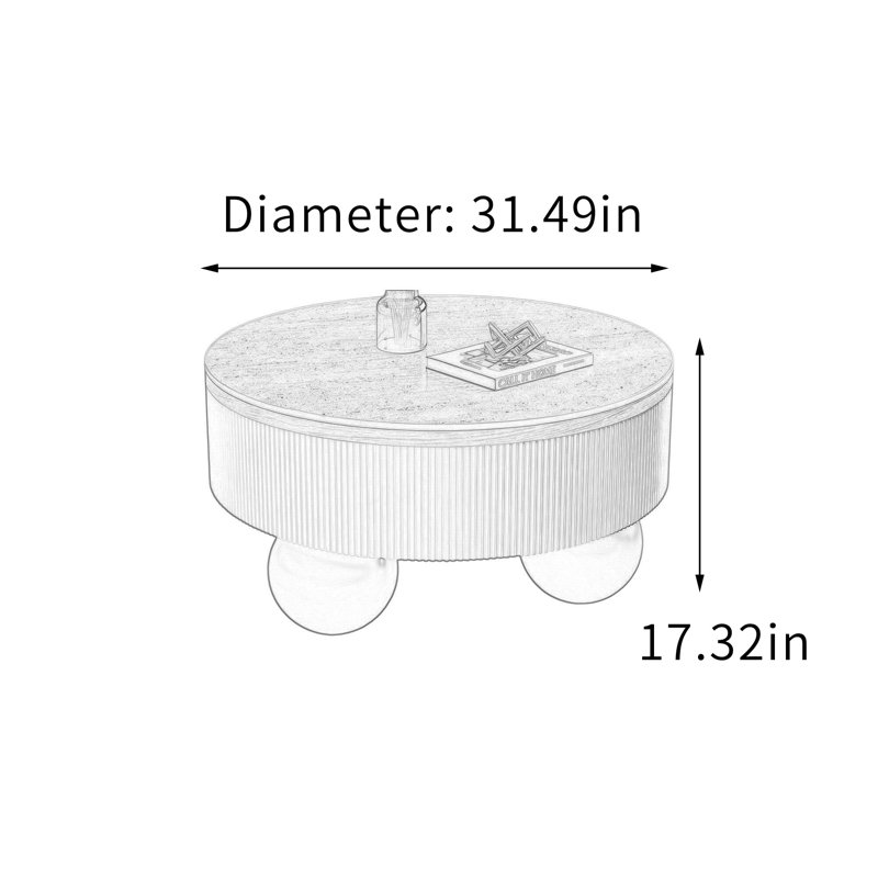 Table basse Modern Modern, Beige / White