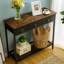 Cavedon 100Cm Console Table With Fabric Drawers Industrial Hallway