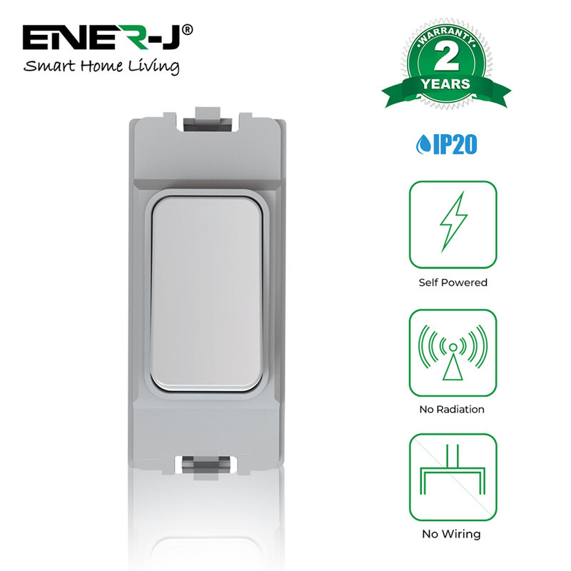 Ener - J Wireless Kinetic Grid Switch MK Compatible White 240V
