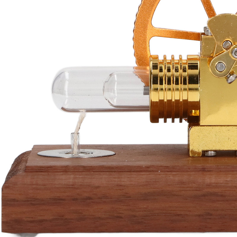 Moteur Stirling à vitesse réglable en acier inoxydable avec bouteille d'alcool