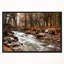 Paysage "Stream in Autumn Forest", reproduction de photo sur toile tendue encadrée-26671353
