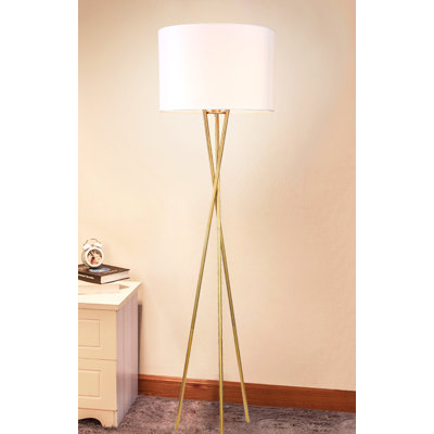 Husband 62.99'' Gold Tripod Floor Lamp