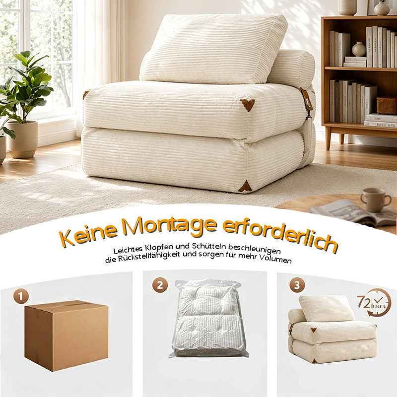 Bean Bag Chair, White