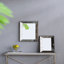 Miroir rectangulaire 24 "x 15" argent antique avec décorations florales, plateau de présentation en miroir, miroir mural suspendu-1658788218