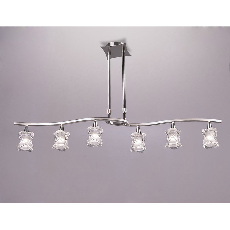 Norfolk 6 - Light Kitchen Island Pendant, Satin Nickel